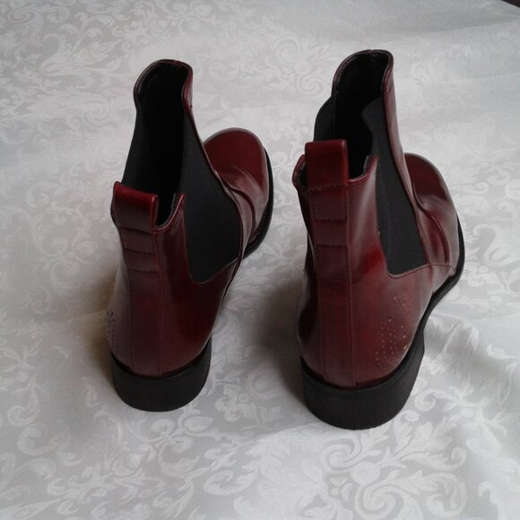 Bourgeois Boheme Women's Vegan Grace Chelsea Boot Red EU Size 39 / US 8.5 - Picture 11 of 16